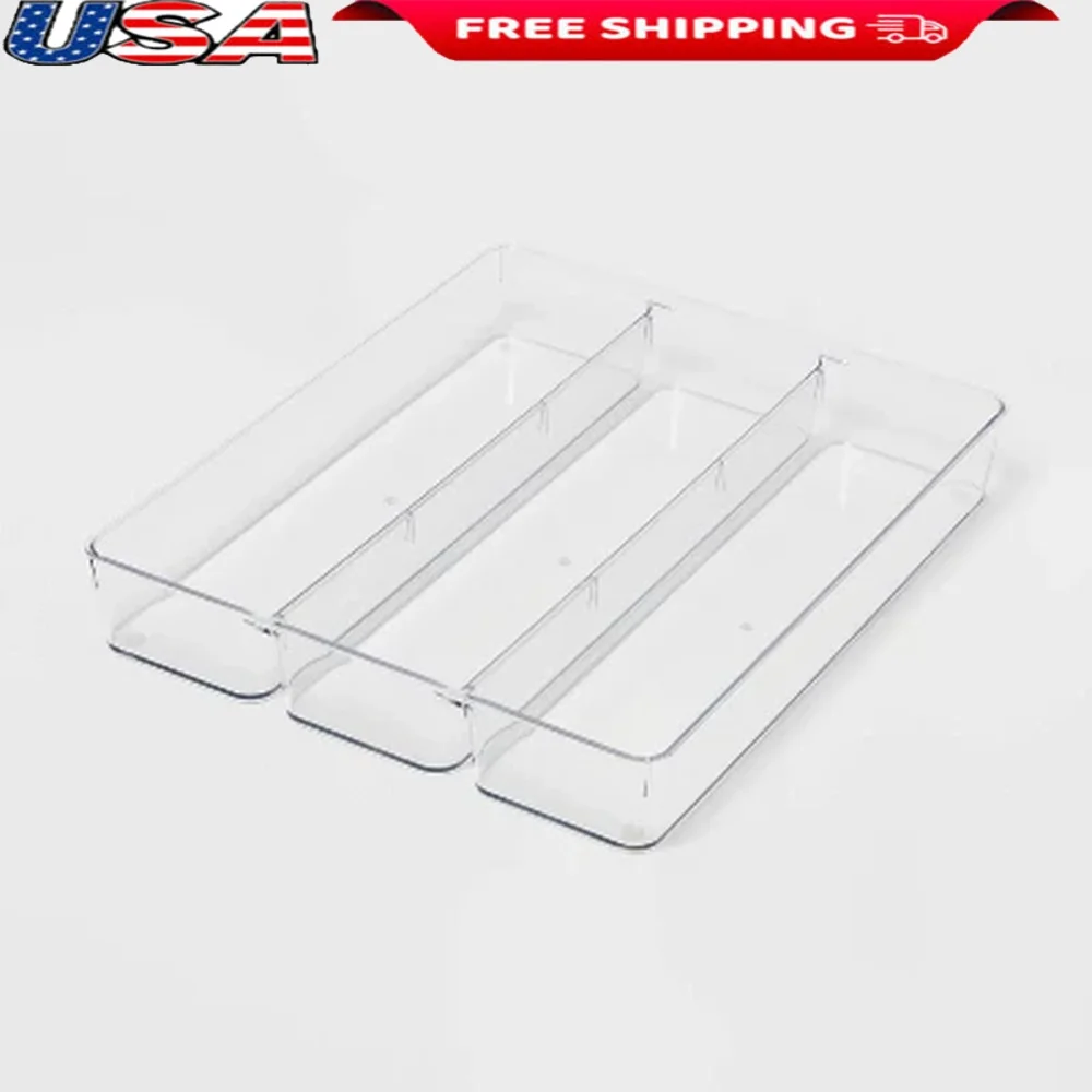 3 Compartment Plastic Drawer Organizer Clear In-Drawer Storage Cooking Utensils Kitchen Tools Hand Wash Only 16x13 Inches
3 Compartment Plastic Drawer Organizer Clear In-Drawer Storage Cooking Utensils Kitchen Tools Hand Wash Only 16x13 Inches