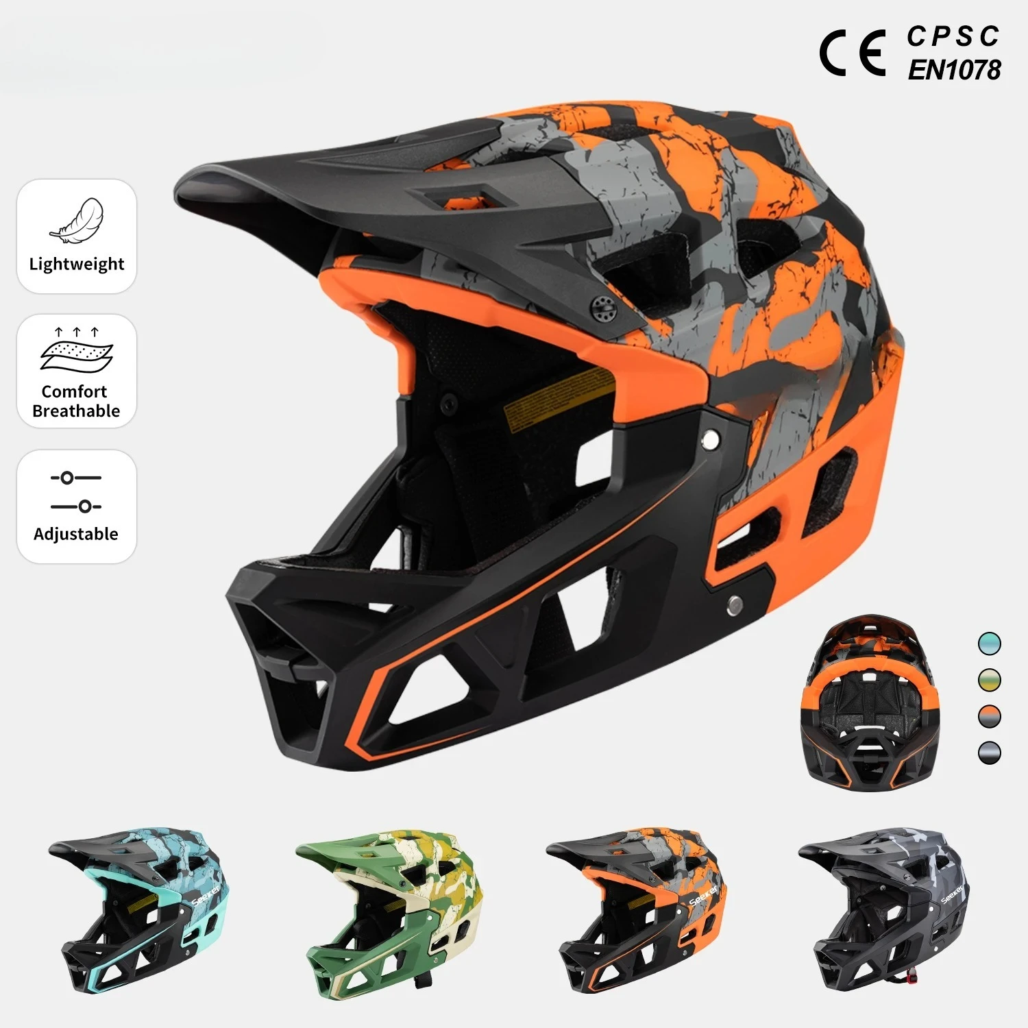 MTB adult Helmet Outdoor Off-road Helmet Racing Downhill Men Women Camouflage Full Helmet Bicycle Riding Safety Helmets
MTB adult Helmet Outdoor Off-road Helmet Racing Downhill Men Women Camouflage Full Helmet Bicycle Riding Safety Helmets