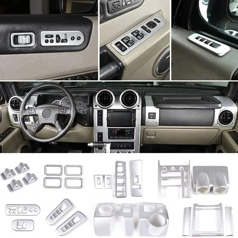 For Hummer H2 2003-2007 ABS Silver Car Central Control Dashboard Navigation Panel Trim Interior Full Set Kit Accessories
For Hummer H2 2003-2007 ABS Silver Car Central Control Dashboard Navigation Panel Trim Interior Full Set Kit Accessories