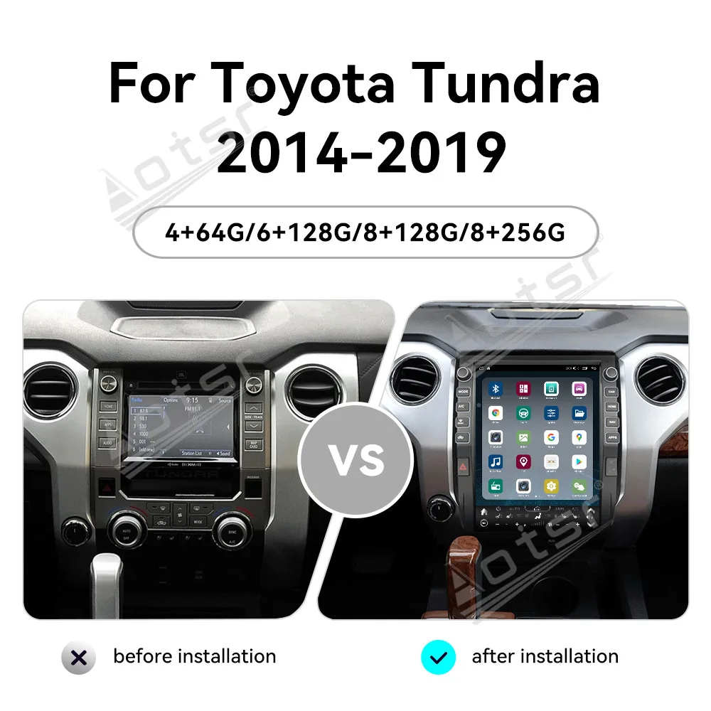 13 inch QLED Touch Screen Android 14 For Toyota Tundra 2014-2019 Navigation Wireless Carplay Radio Player Head Unit
13 inch QLED Touch Screen Android 14 For Toyota Tundra 2014-2019 Navigation Wireless Carplay Radio Player Head Unit