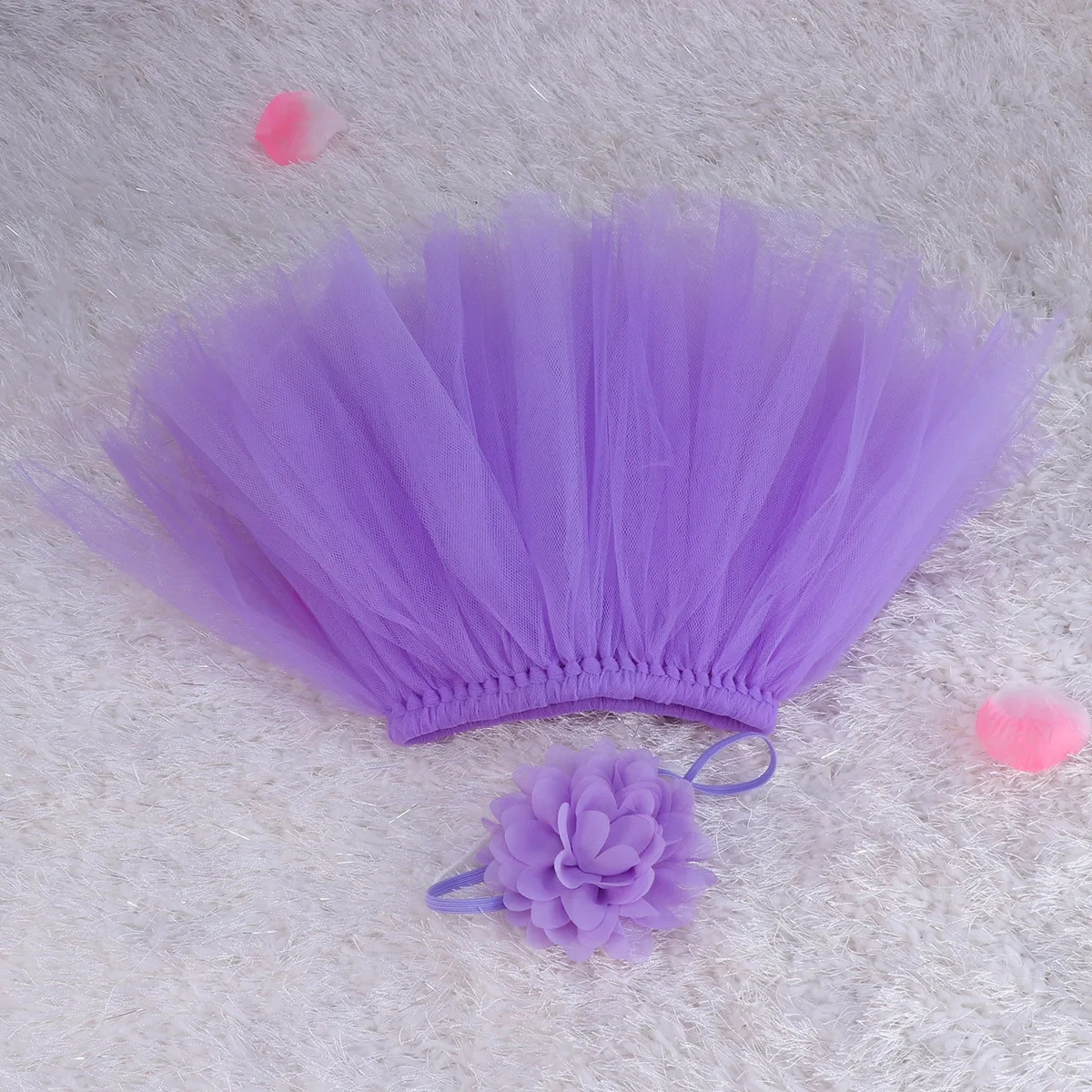 Baby Girl Tulle Skirt With Comfortable Elastic Waistband And Headband For Memorable Photos Purple
Baby Girl Tulle Skirt With Comfortable Elastic Waistband And Headband For Memorable Photos Purple