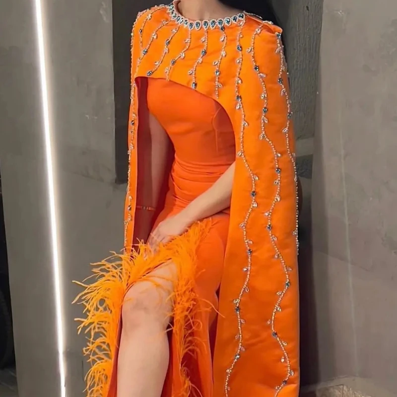 Cusotmized Orange Formal Occasion Dresses Crystal Saudi Arabia Women's Prom Evening Dress Pageant Party Gown Vestidos 2026
Cusotmized Orange Formal Occasion Dresses Crystal Saudi Arabia Women's Prom Evening Dress Pageant Party Gown Vestidos 2026