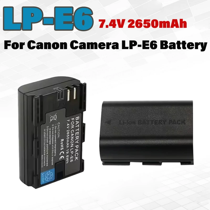 LP-E6 LPE6 Canon Battery 7.4V 2650mAh for Canon for EOS 5D Mark II 2 III 3 6D 7D 60D 60Da 70D 80D 90D DSLR for EOS 5DS
LP-E6 LPE6 Canon Battery 7.4V 2650mAh for Canon for EOS 5D Mark II 2 III 3 6D 7D 60D 60Da 70D 80D 90D DSLR for EOS 5DS