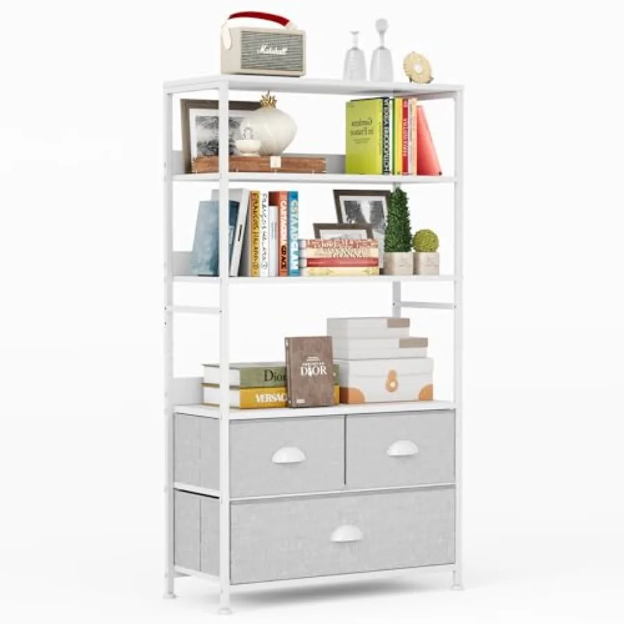 6 Tier Bookshelf Bookcase with 3 Storage Drawers Wood and Metal Book Shelf Storage Organizer Industrial Display Standing Shelf
6 Tier Bookshelf Bookcase with 3 Storage Drawers Wood and Metal Book Shelf Storage Organizer Industrial Display Standing Shelf