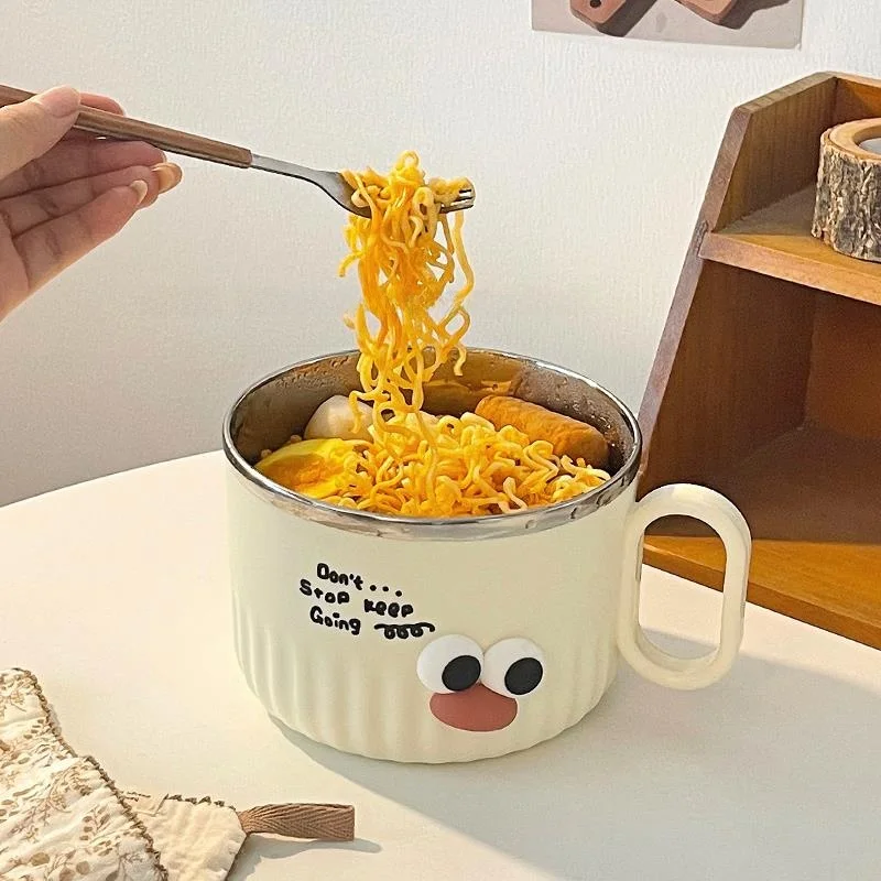 Cute Creative Instant Noodles Bowl with Lid 304 Stainless Steel Student Dormitory Dining Hall Eating Bowl Convenient Noodles ...
Cute Creative Instant Noodles Bowl with Lid 304 Stainless Steel Student Dormitory Dining Hall Eating Bowl Convenient Noodles ...
