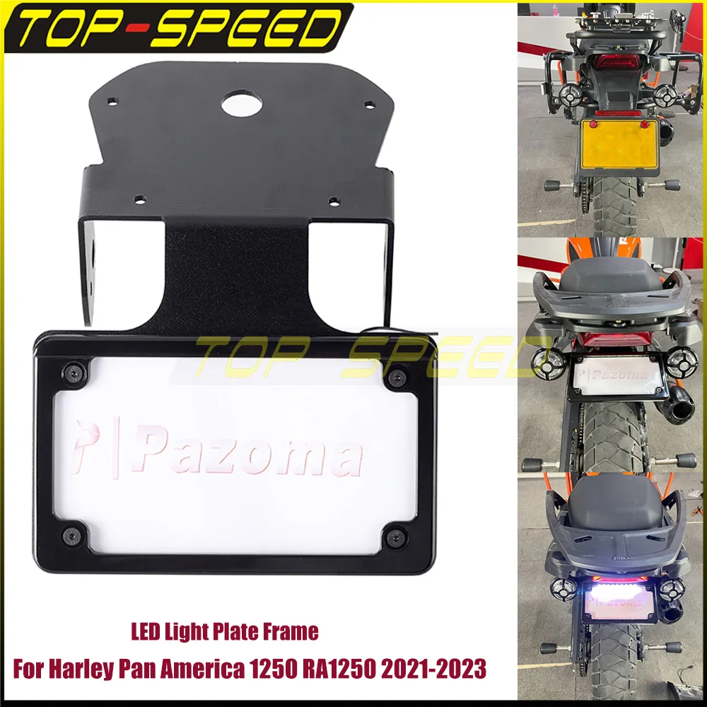 Rear License Plate Holder Metal License Bracket LED Tail Turn Signal Light Frame For Harley Pan America 1250 RA1250 2021-2024
Rear License Plate Holder Metal License Bracket LED Tail Turn Signal Light Frame For Harley Pan America 1250 RA1250 2021-2024