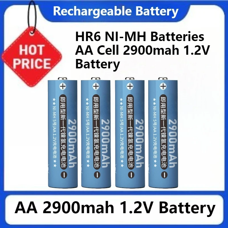 4-26PCS 1.2V AA NIMH Rechargeable Battery 2900mAh HR6 NI-MH Batteries AA Cell 2900mah 1.2V Battery
4-26PCS 1.2V AA NIMH Rechargeable Battery 2900mAh HR6 NI-MH Batteries AA Cell 2900mah 1.2V Battery