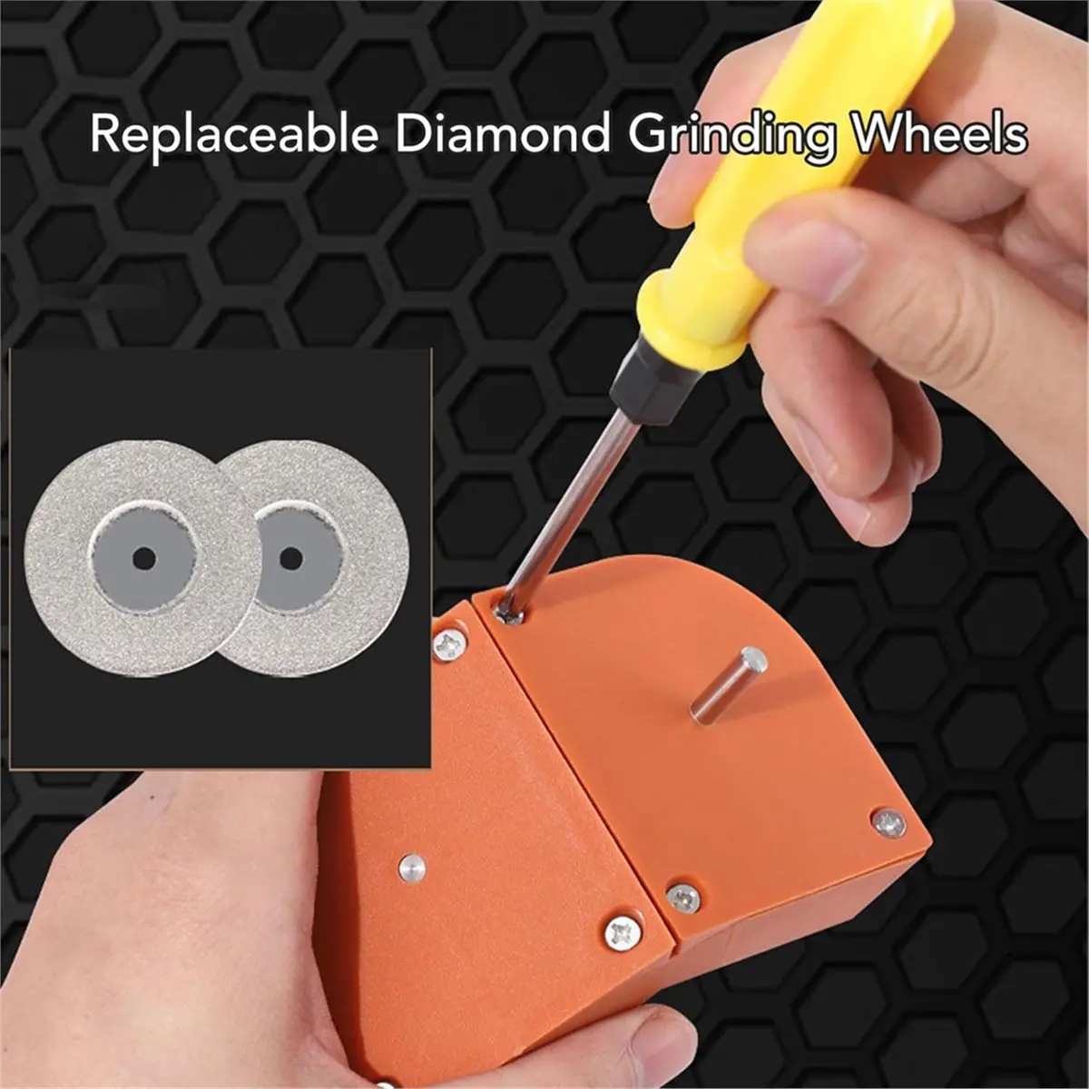 A58Z Electric Drill Bit Sharpener Kit with 3 Angle Guide Blocks 10PC Discs Workshop & Construction Essential Tool
A58Z Electric Drill Bit Sharpener Kit with 3 Angle Guide Blocks 10PC Discs Workshop & Construction Essential Tool