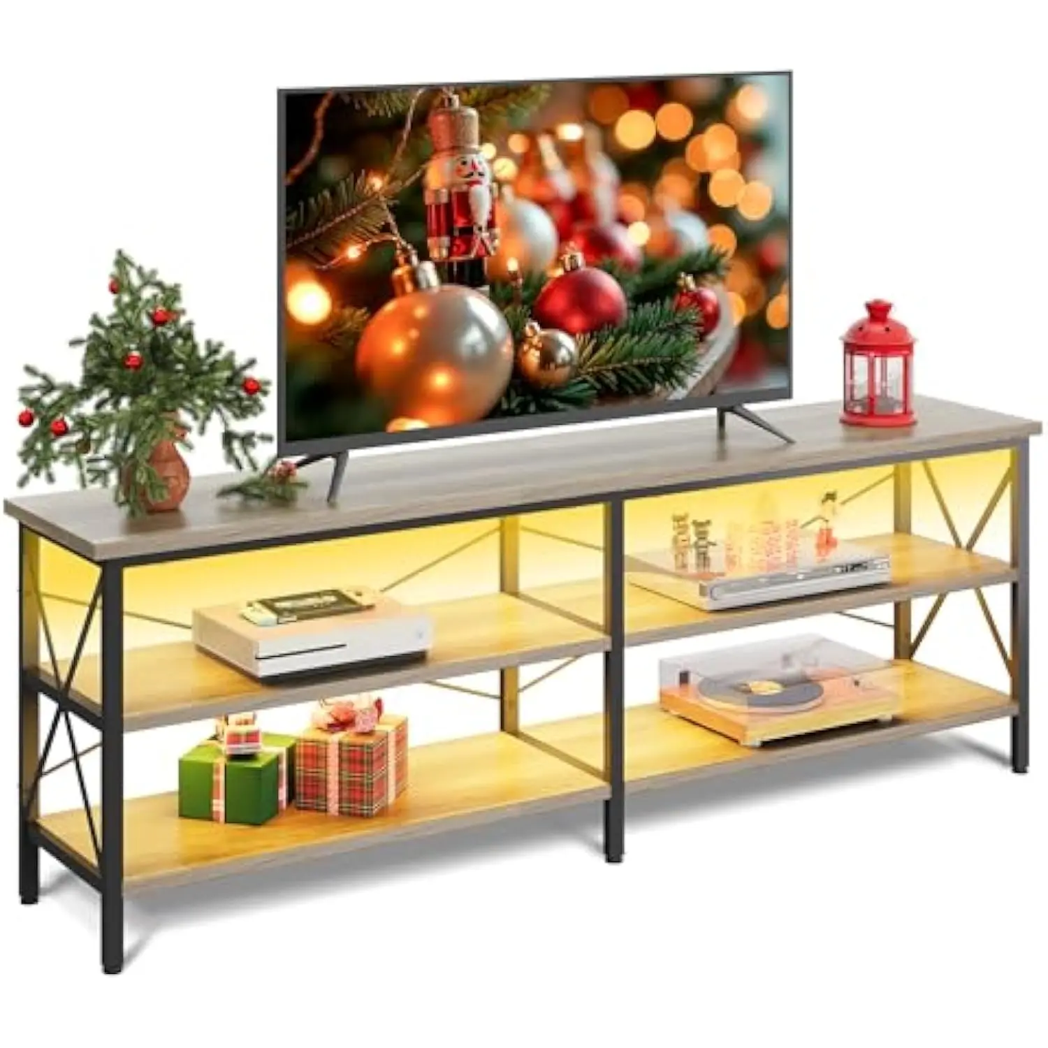 TV Stand up to 70 Inch TV, 63 Entertainment Center with LED, TV Media Console with 3-Tier Storage Shelves for Living Room and
TV Stand up to 70 Inch TV, 63 Entertainment Center with LED, TV Media Console with 3-Tier Storage Shelves for Living Room and