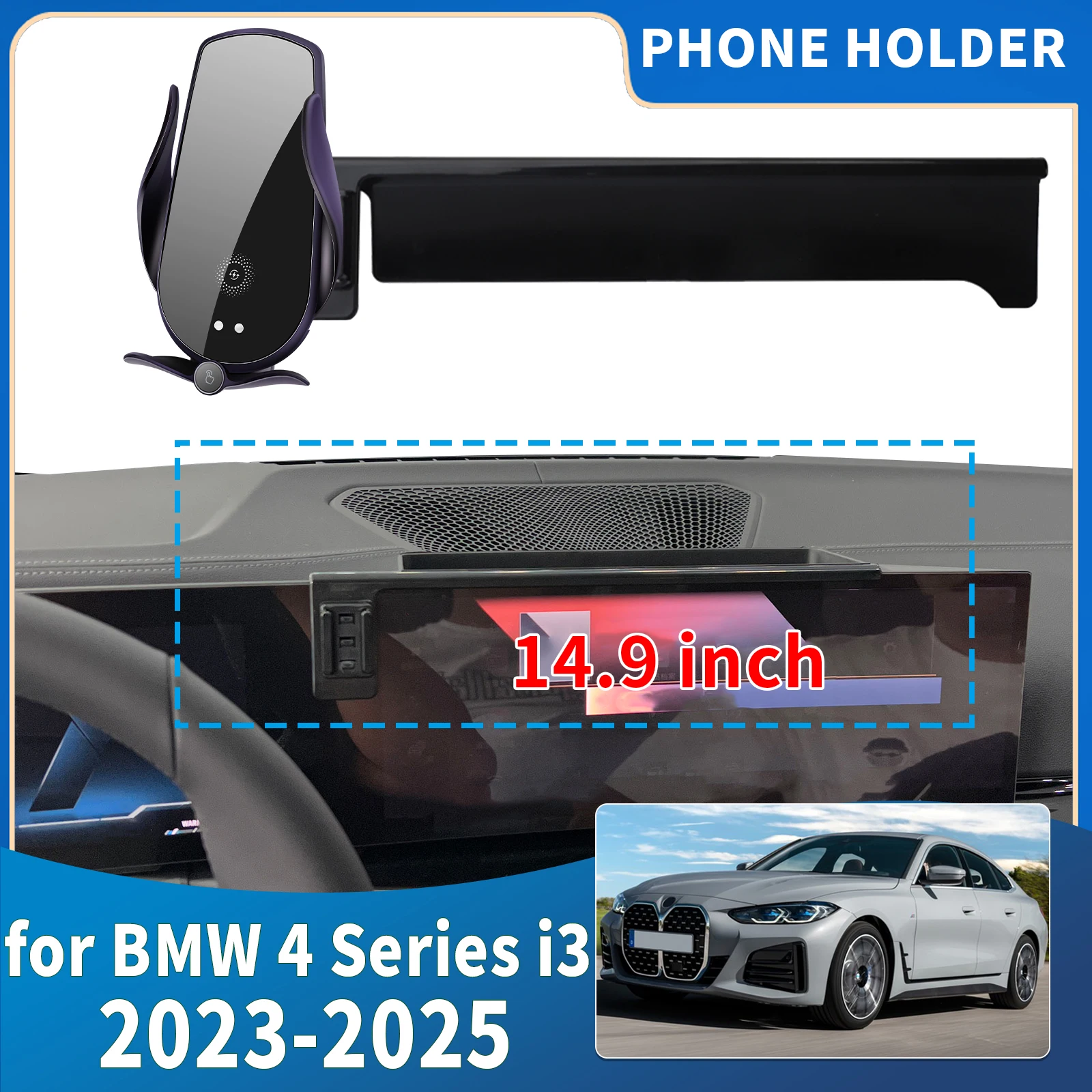 fit for BMW 4 Series i3 2023 2024 2025 Integrated Screen Mount Phone Holder Mount Car accessoires
fit for BMW 4 Series i3 2023 2024 2025 Integrated Screen Mount Phone Holder Mount Car accessoires