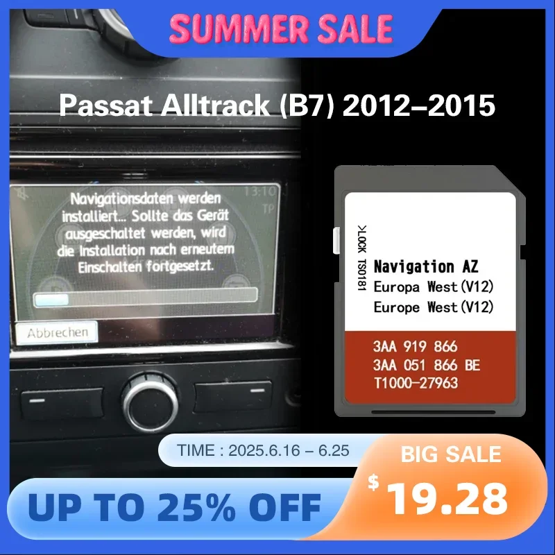 for Passat Alltrack (B7) 2012-2015 Cover Western Europe RNS315 AZ V12 Map SD Card
for Passat Alltrack (B7) 2012-2015 Cover Western Europe RNS315 AZ V12 Map SD Card