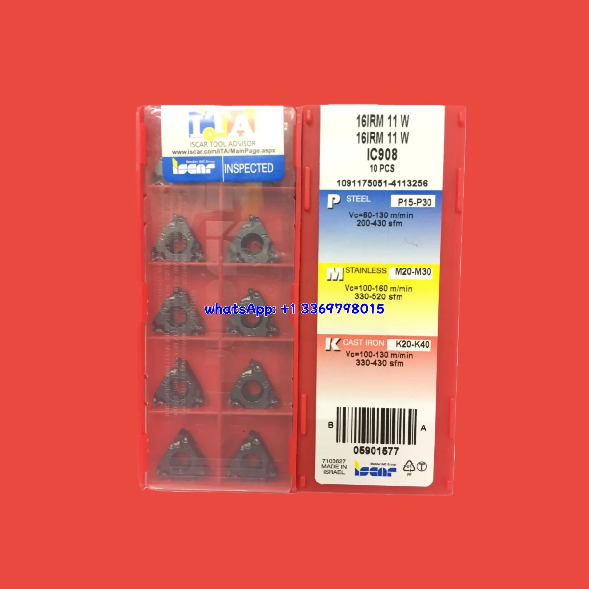 Оригинальный 16IRM 1,0 ~ 3,0 ISO 8 ~ 14 NPT 11 14BSPT 11 ~ 14 Вт 12 ~ 20UN A60 G60 AG55 AG60 IC908 Режущие инструменты с ЧПУ для резьбовых вставок 
Оригинальный 16IRM 1,0 ~ 3,0 ISO 8 ~ 14 NPT 11 14BSPT 11 ~ 14 Вт 12 ~ 20UN A60 G60 AG55 AG60 IC908 Режущие инструменты с ЧПУ для резьбовых вставок