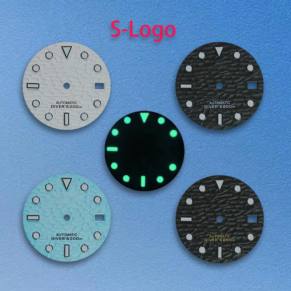 28.5mm High Quality S Logo 3D Ripples NH35 Dial Suitable NH35/NH36 Movement Green Luminous NH35 Accessories Green Luminous
28.5mm High Quality S Logo 3D Ripples NH35 Dial Suitable NH35/NH36 Movement Green Luminous NH35 Accessories Green Luminous 