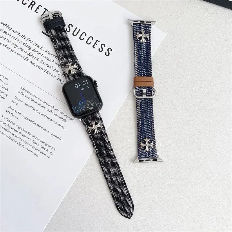 Fashionable Women's Crochet Tie Dye Denim Patch Metal Canvas Apple Watch Band Compatible with Applewatch 9 8 7 6 5 SE Models
Fashionable Women's Crochet Tie Dye Denim Patch Metal Canvas Apple Watch Band Compatible with Applewatch 9 8 7 6 5 SE Models
