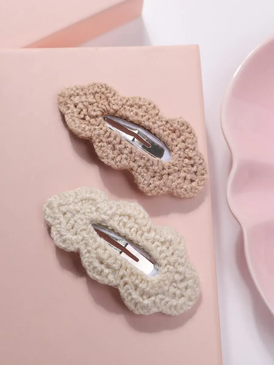 2pcs Handmade Crochet Cloud Hair Clips For Women Daily Wear
2pcs Handmade Crochet Cloud Hair Clips For Women Daily Wear