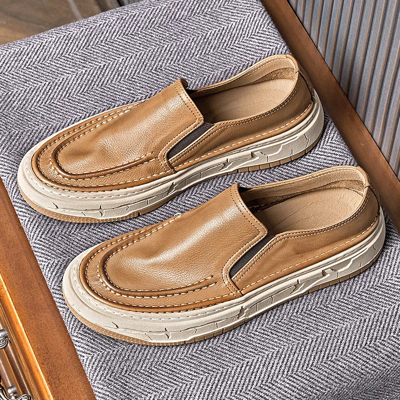 Italian Mens Cowhide Casual Shoes Luxury Handmade Quality Comfortable Summer Designer British Style Slip on Driving Shoes Man
Italian Mens Cowhide Casual Shoes Luxury Handmade Quality Comfortable Summer Designer British Style Slip on Driving Shoes Man