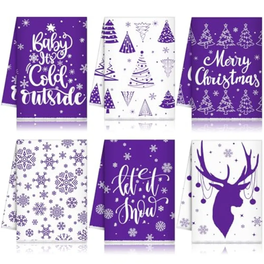 Рождественские кухонные полотенца, фиолетовое зимнее кухонное полотенце, декоративное полотенце со снежинкой для ванной комнаты, фермерский дом, впитывает меня 
Рождественские кухонные полотенца, фиолетовое зимнее кухонное полотенце, декоративное полотенце со снежинкой для ванной комнаты, фермерский дом, впитывает меня