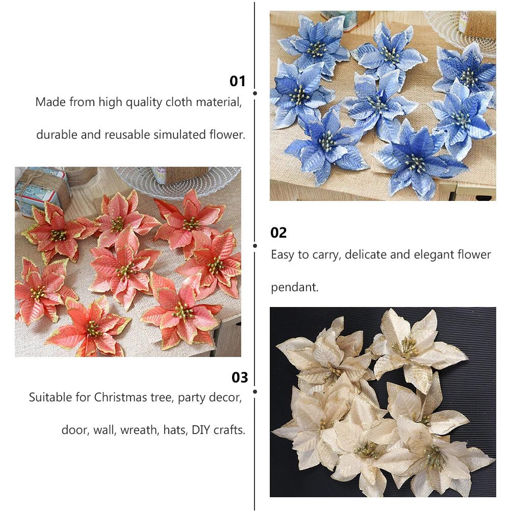 36 Pcs Christmas Flower Decoration Artificial Roses Tree Flowers Cloth Reusable Party Home Decor Simulated Flower
36 Pcs Christmas Flower Decoration Artificial Roses Tree Flowers Cloth Reusable Party Home Decor Simulated Flower
