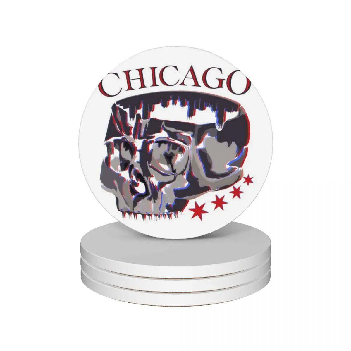 Chicago Inspired Skull Art (Color) Ceramic Coasters (Set of 4) white drinks Coasters
Chicago Inspired Skull Art (Color) Ceramic Coasters (Set of 4) white drinks Coasters