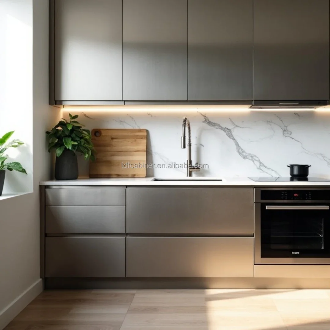 Manufacturer High Quality Luxury 304 Stainless Steel Modular Kitchen Kitchen Island Set PVD Powder Coating Whole House
Manufacturer High Quality Luxury 304 Stainless Steel Modular Kitchen Kitchen Island Set PVD Powder Coating Whole House