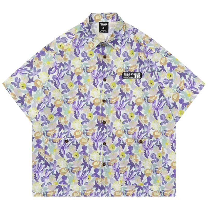 Summer Men Hawaiian Button Shirt Hip Hop Flower Print Vintage Hawaii Beach Shirt Blouse Streetwear Fashion Casual Aloha Shirts
Summer Men Hawaiian Button Shirt Hip Hop Flower Print Vintage Hawaii Beach Shirt Blouse Streetwear Fashion Casual Aloha Shirts