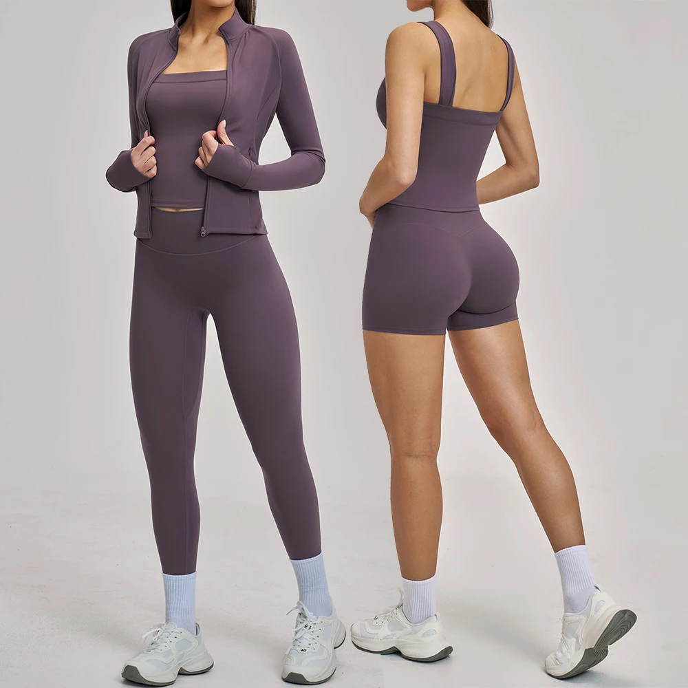 Женский спортивный костюм из 2/3 предметов: комплект для йоги, тренировок, фитнеса, одежда для спортзала, леггинсы с высокой талией, спортивные костюмы с длинными рукавами
Женский спортивный костюм из 2/3 предметов: комплект для йоги, тренировок, фитнеса, одежда для спортзала, леггинсы с высокой талией, спортивные костюмы с длинными рукавами