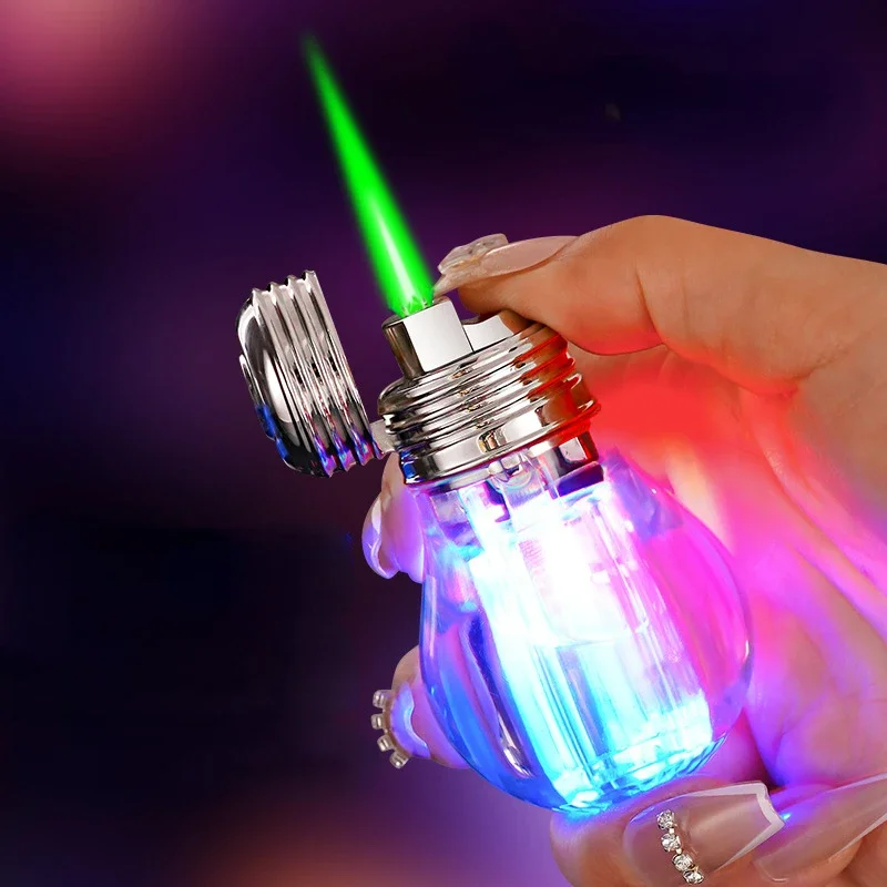 Small light bulb creative color light lighter green flame windproof gas lighter light bulb flashing men's birthday gift
Small light bulb creative color light lighter green flame windproof gas lighter light bulb flashing men's birthday gift