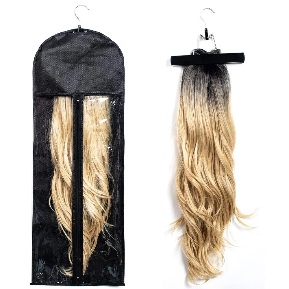 Extra Long Hair Extension Holder Wig Storage Bag with Hanger for Hairpieces Ponytail Bundles Travel Hair Extensions Carrier Case Organizer for Women Salon Professional Large Capacity Black Storage Box
Extra Long Hair Extension Holder Wig Storage Bag with Hanger for Hairpieces Ponytail Bundles Travel Hair Extensions Carrier Case Organizer for Women Salon Professional Large Capacity Black Storage Box