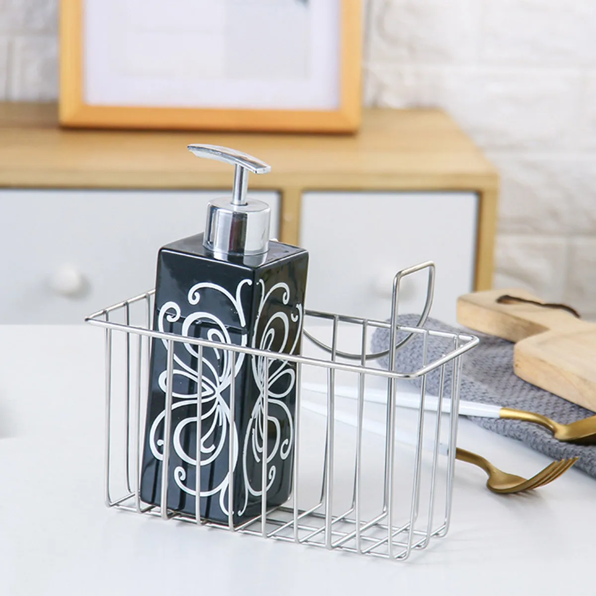 Premium Stainless Steel Kitchen Sink Basket Open Hollow Bottom Quick Drying for Towel Gadget Holder Bathroom Counter Organizer
Premium Stainless Steel Kitchen Sink Basket Open Hollow Bottom Quick Drying for Towel Gadget Holder Bathroom Counter Organizer