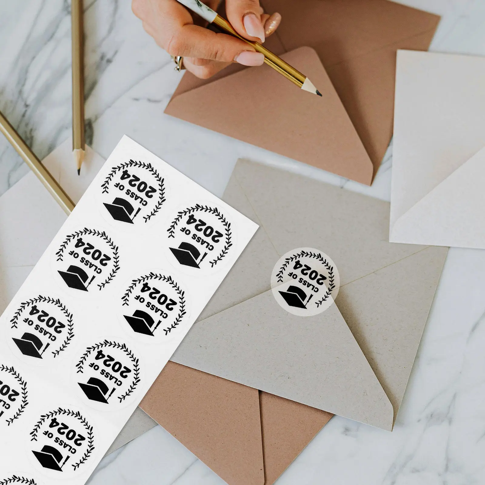 10 Sheets Graduation Themed Stickers Exquisite Printing Anti-Wear Self-Adhesive Sealing Decals for Gift Wrap Bag Sealing
10 Sheets Graduation Themed Stickers Exquisite Printing Anti-Wear Self-Adhesive Sealing Decals for Gift Wrap Bag Sealing