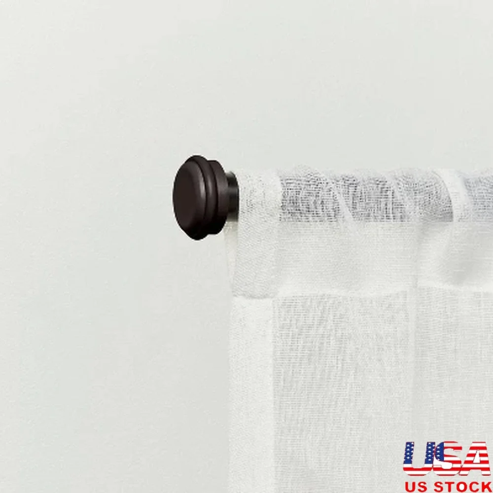Adjustable Iron Curtain Rod Set with Rounded Cap Finials Matte Bronze 36 to 72 Inches Supports 25lb Easy Install
Adjustable Iron Curtain Rod Set with Rounded Cap Finials Matte Bronze 36 to 72 Inches Supports 25lb Easy Install