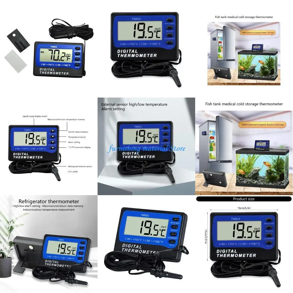 Y5GD Easy To Install Digital Thermometers Temperature Meter For Freezer Refrigerator
Y5GD Easy To Install Digital Thermometers Temperature Meter For Freezer Refrigerator