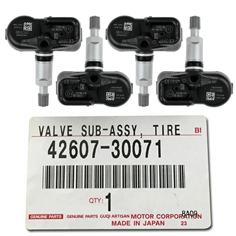 4pcs 42607-30071 42607-02031 42607-42021 Tire Pressure Sensor TPMS For Toyota Avalon Lexus CT ES GS GX IS LC LS LX NX RC RX
4pcs 42607-30071 42607-02031 42607-42021 Tire Pressure Sensor TPMS For Toyota Avalon Lexus CT ES GS GX IS LC LS LX NX RC RX
