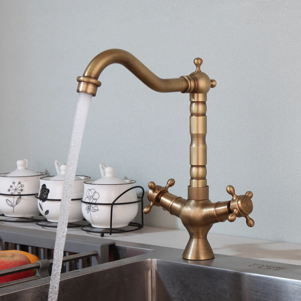 Antique Brass Dual Handles Bathroom&Kitchen Basin Mixer Taps Vessel Sink Faucet
Antique Brass Dual Handles Bathroom&Kitchen Basin Mixer Taps Vessel Sink Faucet
