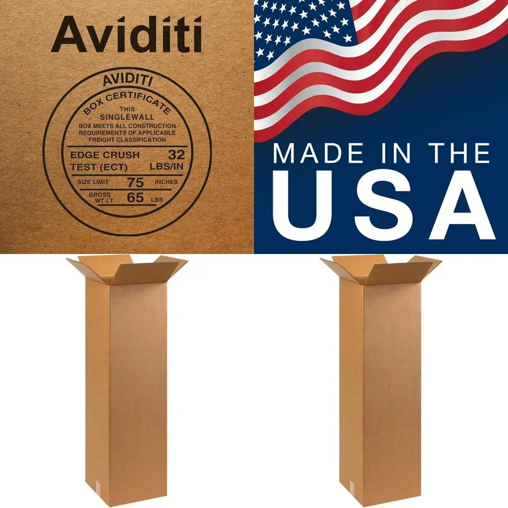 25-Pack 10x10x30 Tall Corrugated Cardboard Boxes for Shipping, Storage, and Business Use
25-Pack 10x10x30 Tall Corrugated Cardboard Boxes for Shipping, Storage, and Business Use