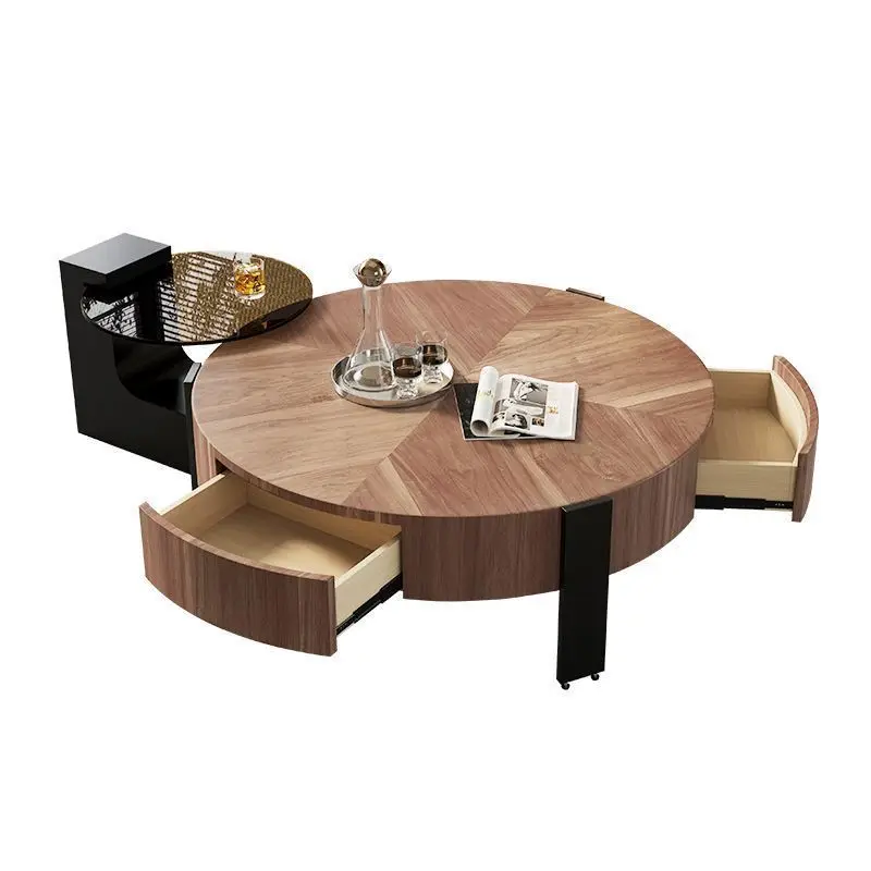 Italian minimalist round coffee table, retro solid wood for living room, advanced small household shape, antique walnut
Italian minimalist round coffee table, retro solid wood for living room, advanced small household shape, antique walnut