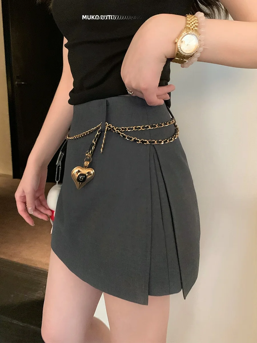 Юбка с высокой талией, не просвечивающая, универсальная летняя модель, короткая юбка для женщин, из полиэстеровой смеси, А-силуэт
Юбка с высокой талией, не просвечивающая, универсальная летняя модель, короткая юбка для женщин, из полиэстеровой смеси, А-силуэт