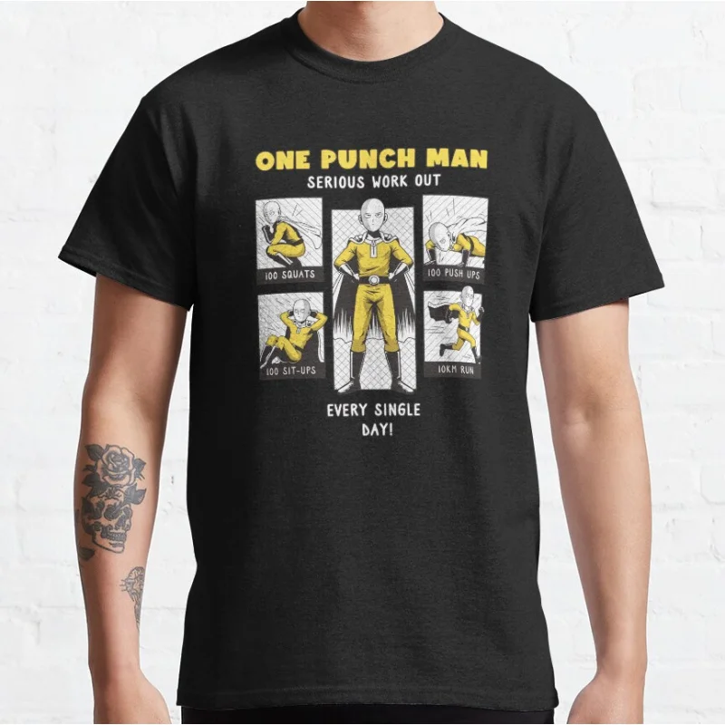 Serious Workout Super hero manga One punsh man Anime Short-sleeve crewneck T-shirt for men Large size Adult Tops S-6xl
Serious Workout Super hero manga One punsh man Anime Short-sleeve crewneck T-shirt for men Large size Adult Tops S-6xl