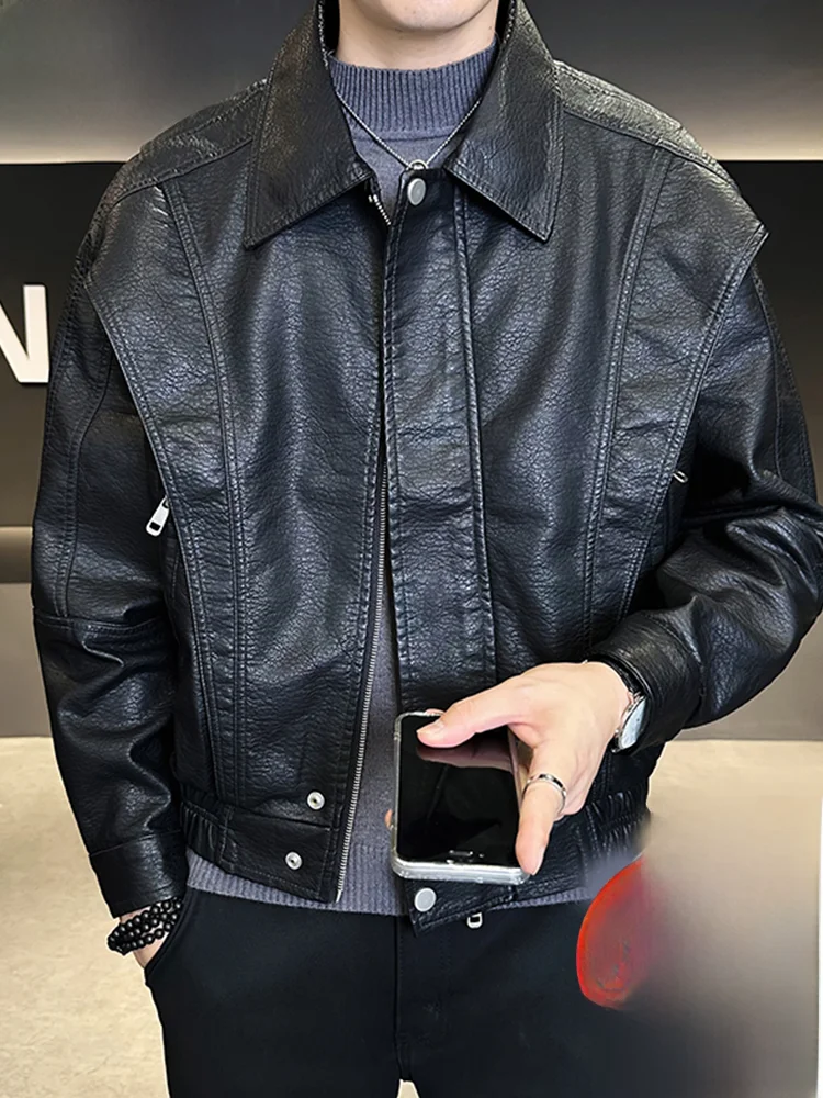 Мужская куртка-бомбер из натуральной кожи класса люкс, осенне-зимняя новинка, повседневное пальто Haifeng из овчины на молнии
Мужская куртка-бомбер из натуральной кожи класса люкс, осенне-зимняя новинка, повседневное пальто Haifeng из овчины на молнии