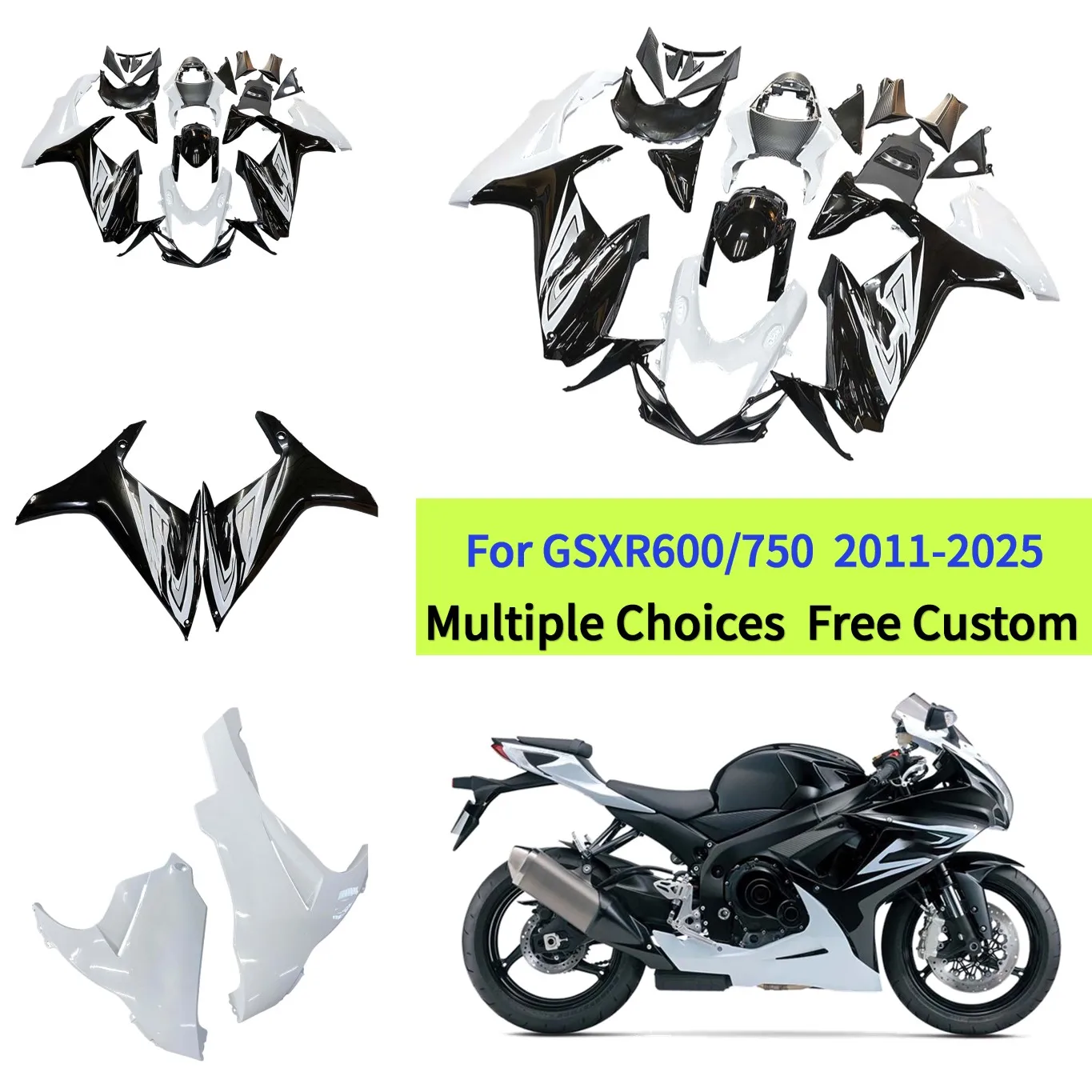 Подходит для Suzuki GSXR750 GSXR600 2011-2025 K11, комплект обтекателей, панели кузова, велосипедные обтекатели на заказ
Подходит для Suzuki GSXR750 GSXR600 2011-2025 K11, комплект обтекателей, панели кузова, велосипедные обтекатели на заказ
