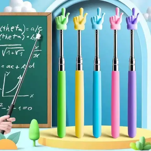 Telescopic Finger Reading Stick Point Reading Teaching Aid Telescopic Point Reading Stick Command St Pointer for Reading
