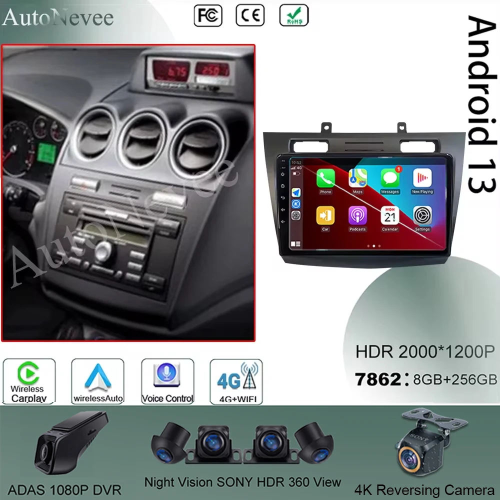 GPS-плеер Android 13 для Ford Connect TOURE 2008-2011 Автомобильный стерео видео Carplay сенсорный QLED экран No 2Din WIFI DSP IPS BT
GPS-плеер Android 13 для Ford Connect TOURE 2008-2011 Автомобильный стерео видео Carplay сенсорный QLED экран No 2Din WIFI DSP IPS BT