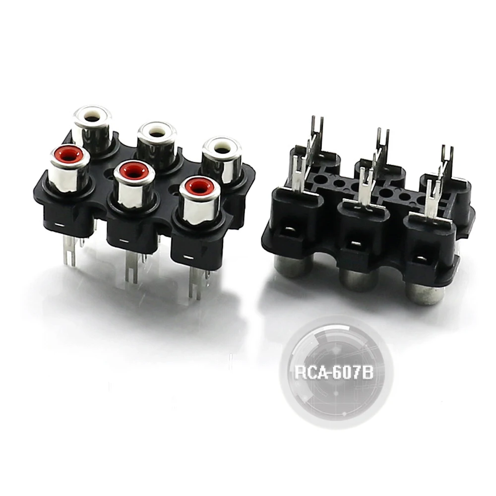 5P Audio AV Lotus Socket Audio Port RCA-607B Long Legged White Red Copper Sleeve, Type 7,6 Holes RCA Speaker with Same Core Base
5P Audio AV Lotus Socket Audio Port RCA-607B Long Legged White Red Copper Sleeve, Type 7,6 Holes RCA Speaker with Same Core Base
