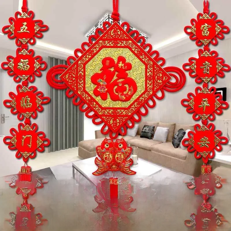 Chinese New Year Decorations Double-Sided Luy Charm Living Room TV Wall Hanging Knot Large Size Happin Symbol
Chinese New Year Decorations Double-Sided Luy Charm Living Room TV Wall Hanging Knot Large Size Happin Symbol