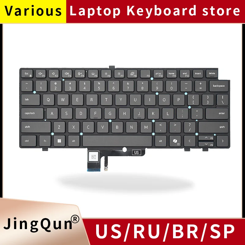 Replacement US/RU Russian Laptop Keyboard For DELL Latitude 7440 7430 7450 7640 7650 P126F H3DHT TRN4T Backlight
Replacement US/RU Russian Laptop Keyboard For DELL Latitude 7440 7430 7450 7640 7650 P126F H3DHT TRN4T Backlight