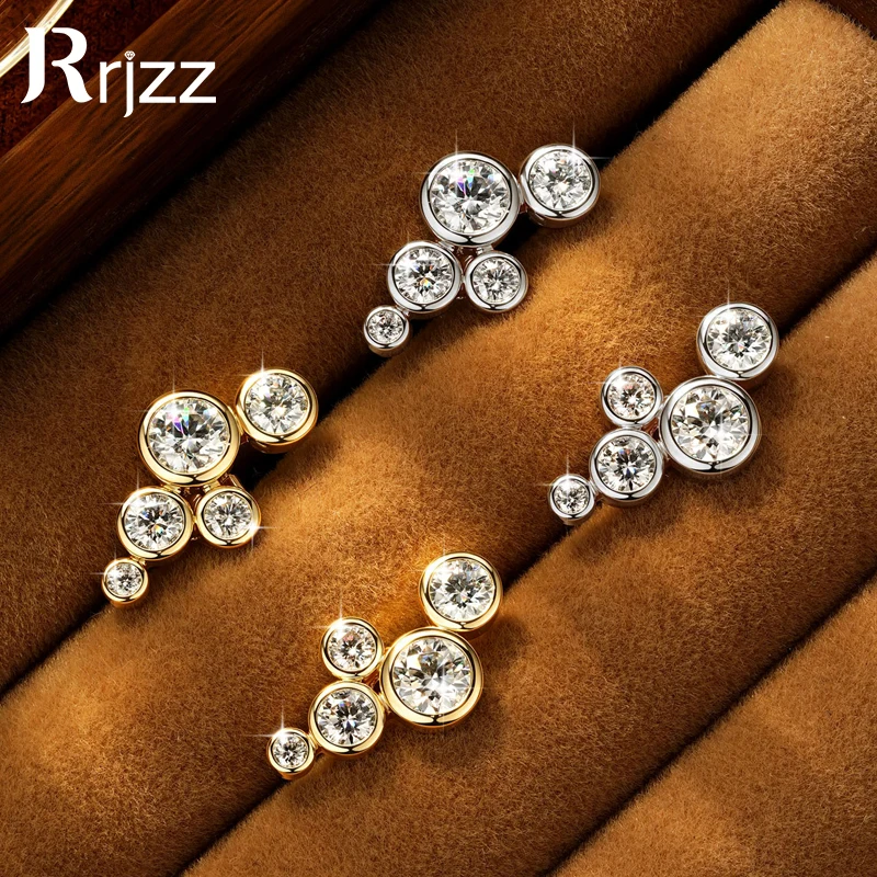Rrjzz Light luxury 5 Stones Bubble D-Color Moissanite Hoop Earrings GRA Lab Imitation Diamond Earrings for Women Jewelry Gifts
Rrjzz Light luxury 5 Stones Bubble D-Color Moissanite Hoop Earrings GRA Lab Imitation Diamond Earrings for Women Jewelry Gifts