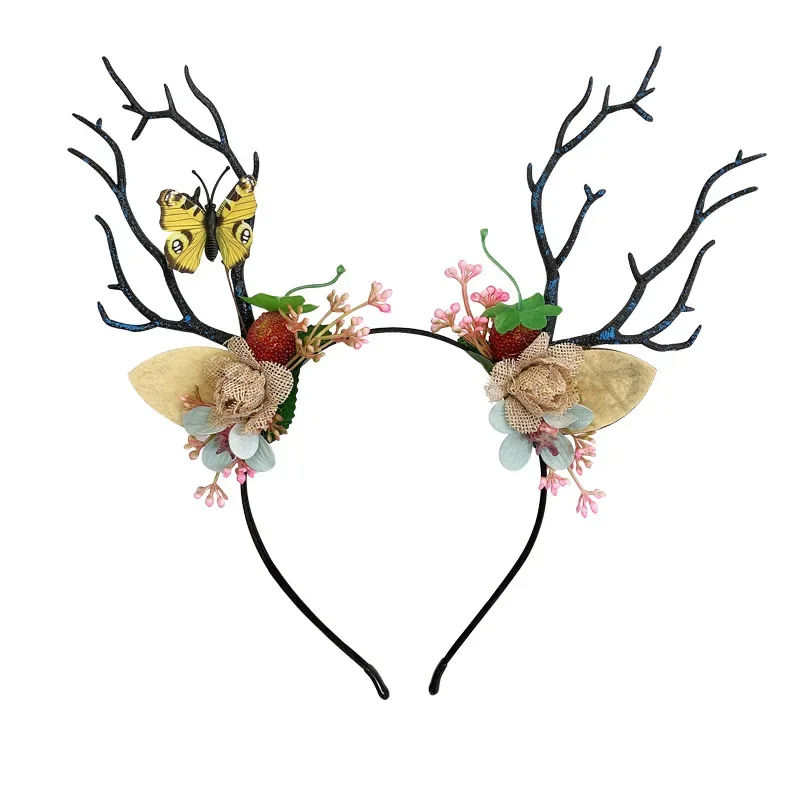 Women Headwear Christmas Accessories Gift Sweet Strawberry Star Khaki Deer Antlers Flower Butterfly Branch Fruit Hairbands
Women Headwear Christmas Accessories Gift Sweet Strawberry Star Khaki Deer Antlers Flower Butterfly Branch Fruit Hairbands