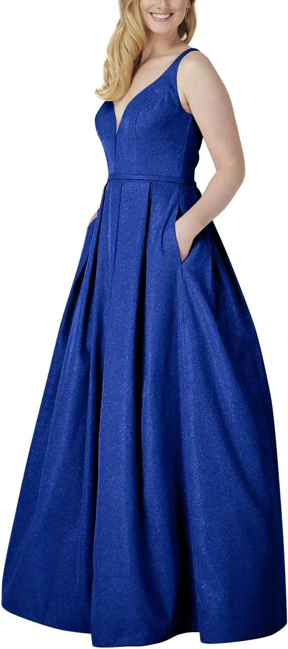 Glitter Long Prom Dresses 2026 Sparkly Evening Gown with Slit Spaghetti Strap V Neck Formal Prom Gowns with Pocket Party Dresses
Glitter Long Prom Dresses 2026 Sparkly Evening Gown with Slit Spaghetti Strap V Neck Formal Prom Gowns with Pocket Party Dresses