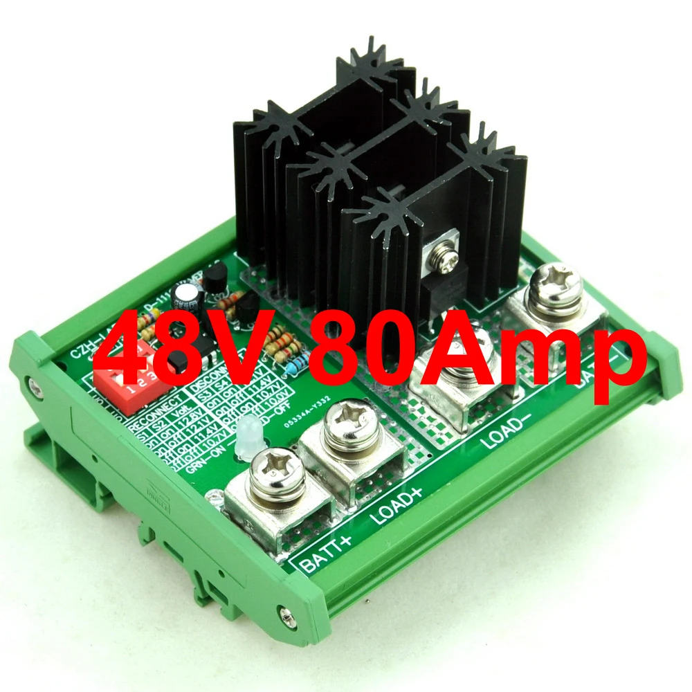 CZH-LABS DIN Rail Mount LVD Low Voltage Disconnect Module, 48V 80A, Protect/Prolong Battery Life.
CZH-LABS DIN Rail Mount LVD Low Voltage Disconnect Module, 48V 80A, Protect/Prolong Battery Life.