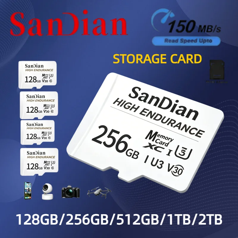 2026 High Endurance micro Tf SD Card V30 U3 C10 Professional Memory card for dash cam or home monitoring 128GB
2026 High Endurance micro Tf SD Card V30 U3 C10 Professional Memory card for dash cam or home monitoring 128GB